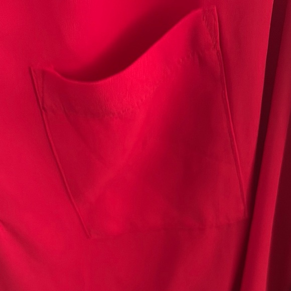 Pleione Red Relaxed Blouse with Long Sleeves - Picture 3 of 3